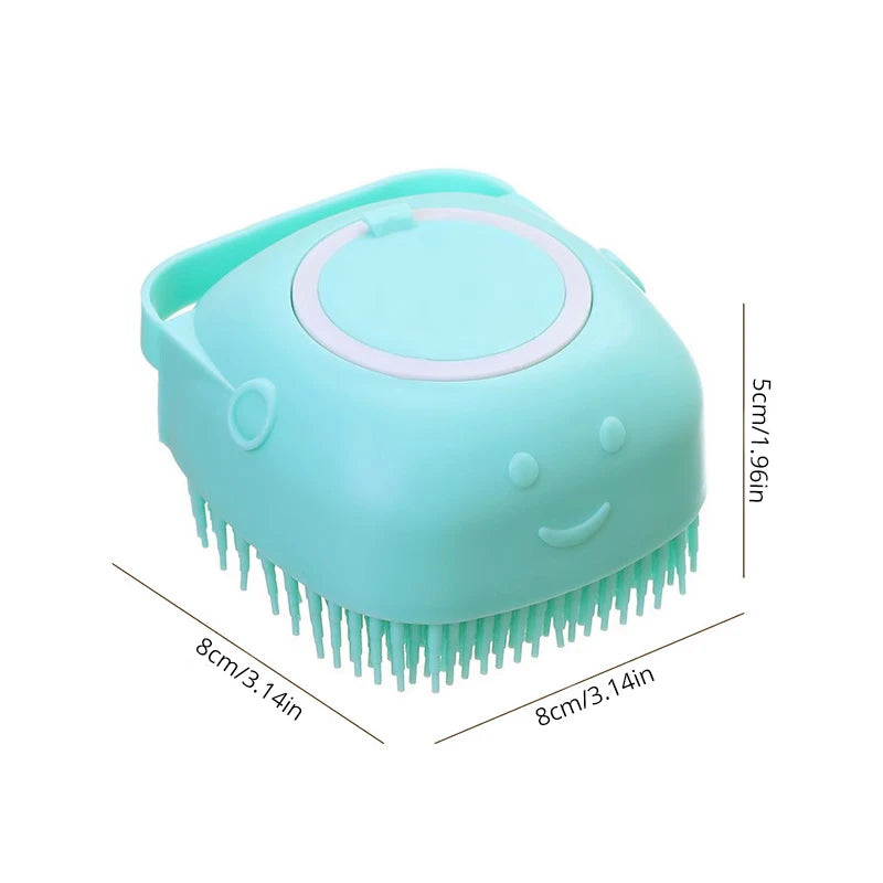 Bath brush with soap dispenser