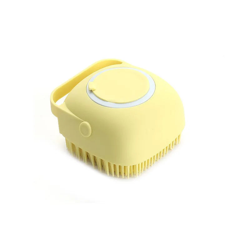 Bath brush with soap dispenser