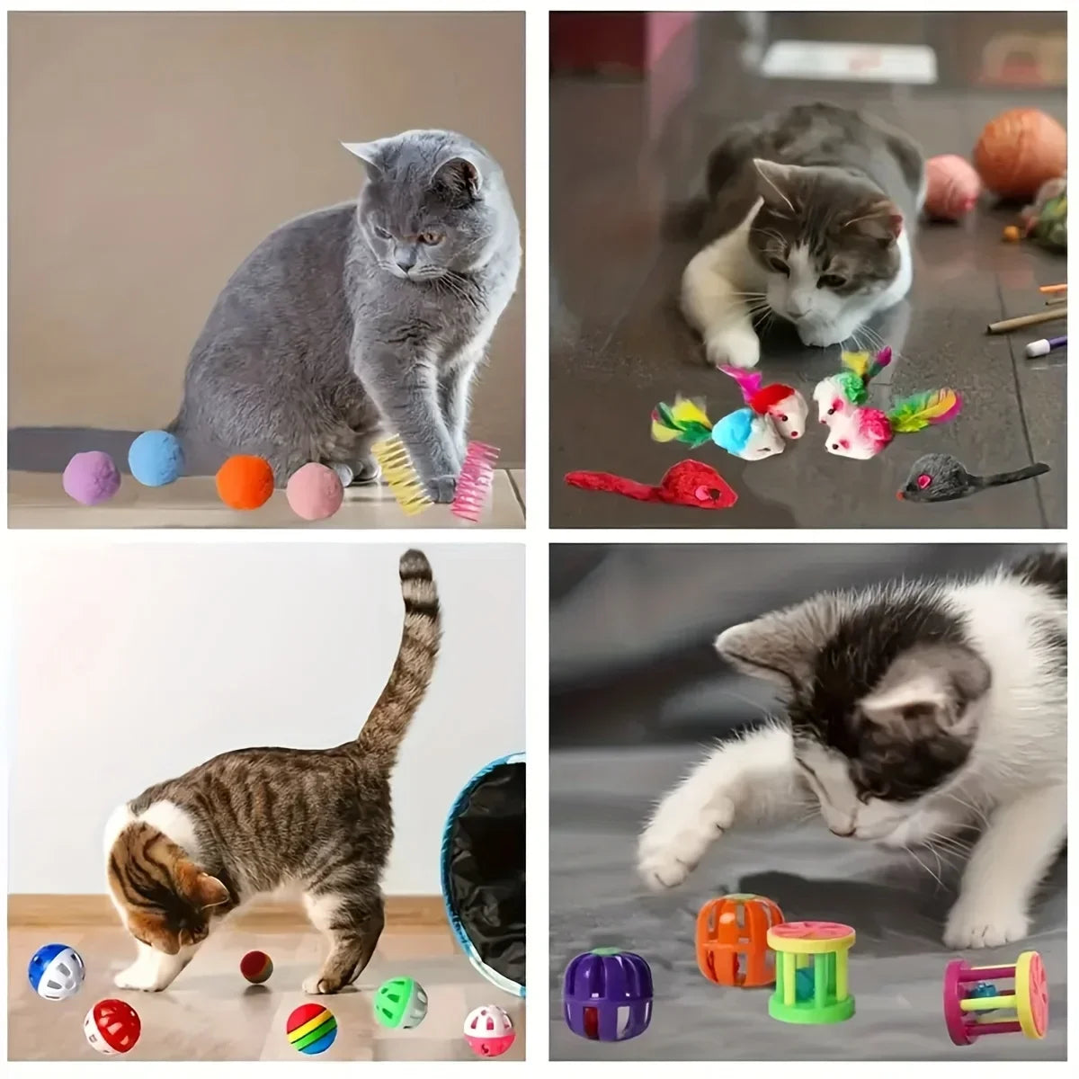 Set 56/28/14 Verschiedene Katzenspielzeuge