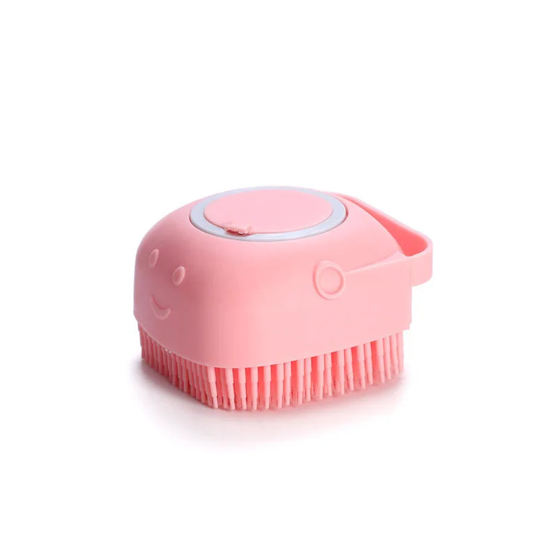 Bath brush with soap dispenser